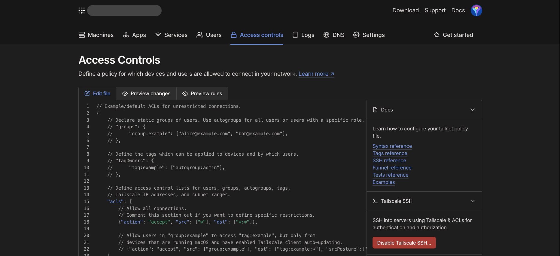 Tailscale Policy Creation