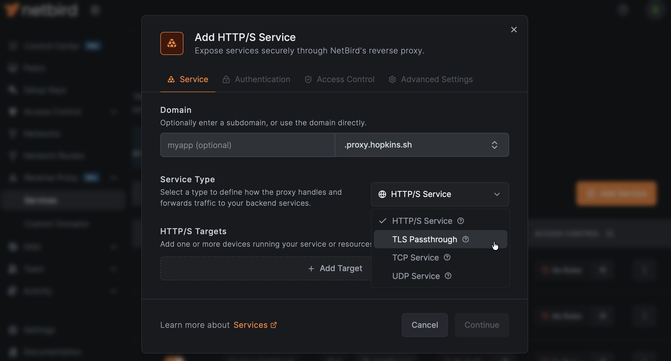 Layer 4 proxy modes overview