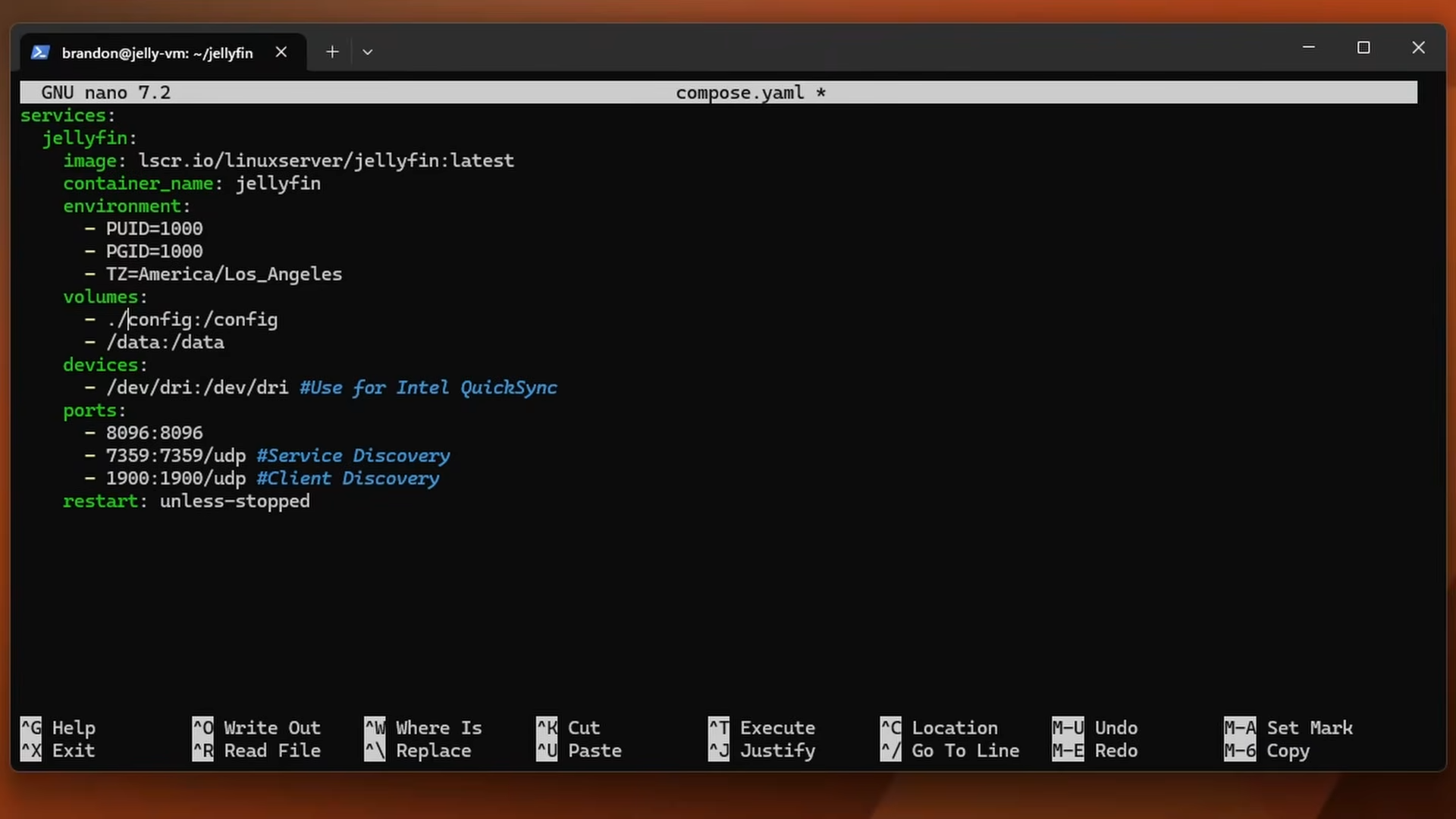 Jellyfin Docker Compose stack
