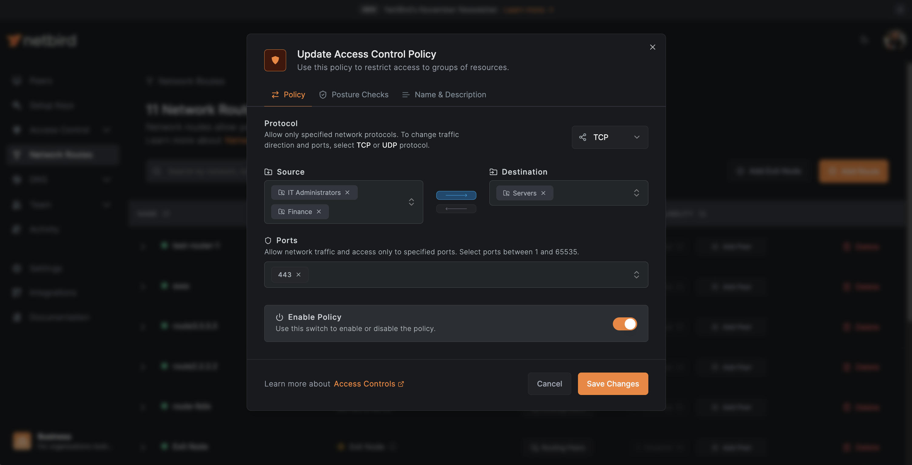 Create Access Control Policy