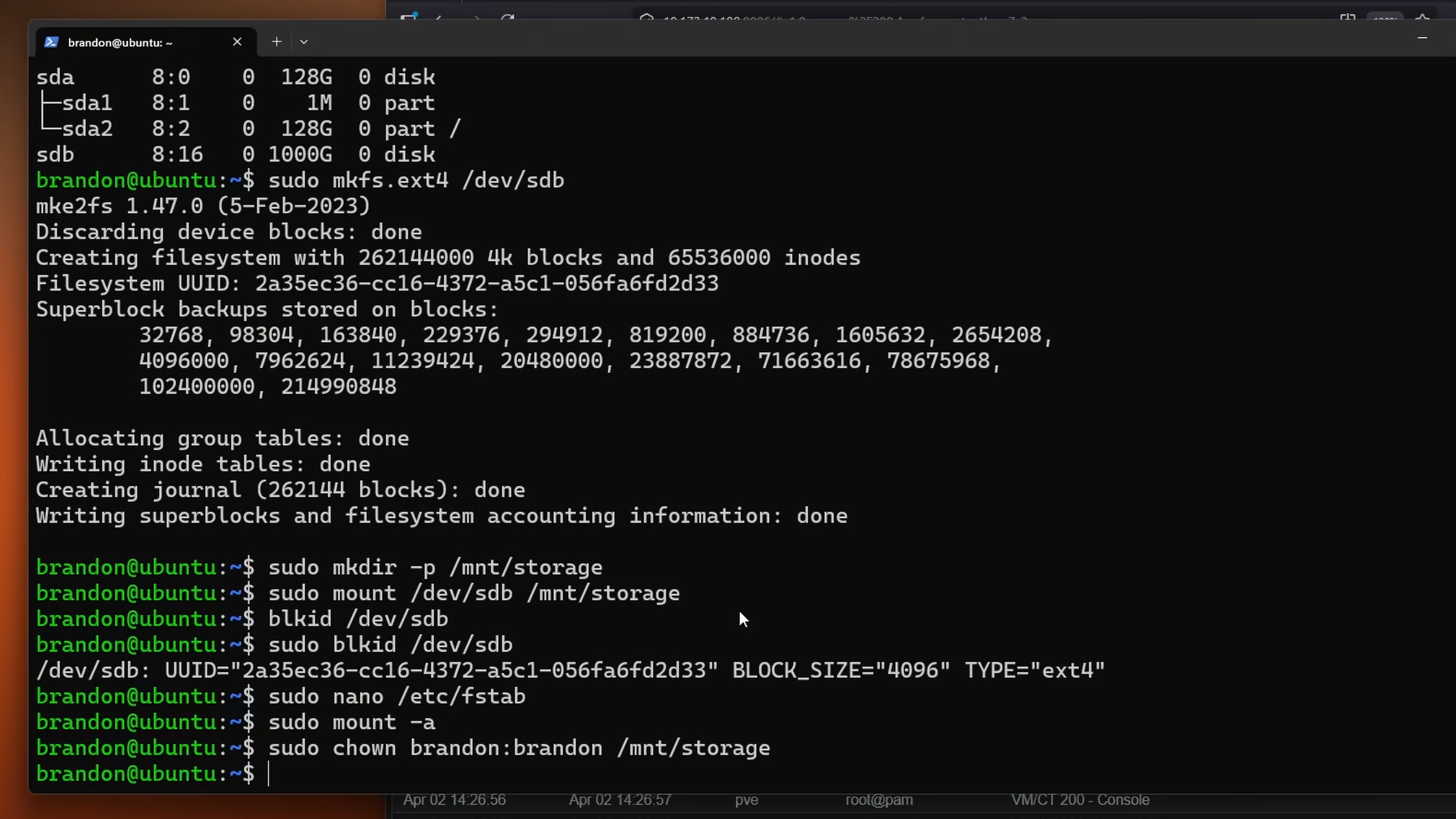 Storage Configuration